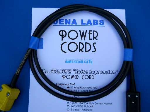 ferrite low noise power cord