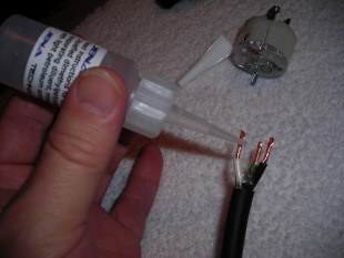 prep wires and use fluid