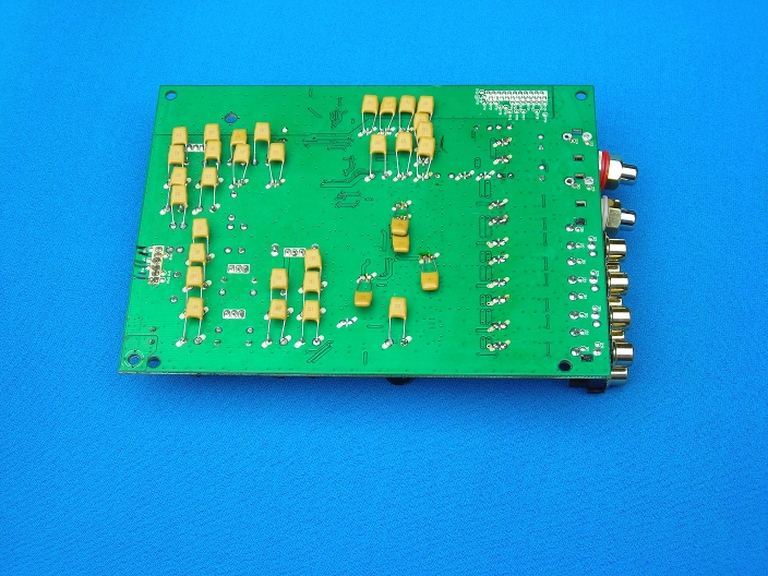 back of modified audio board