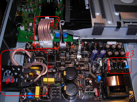 power inlet board portion of player