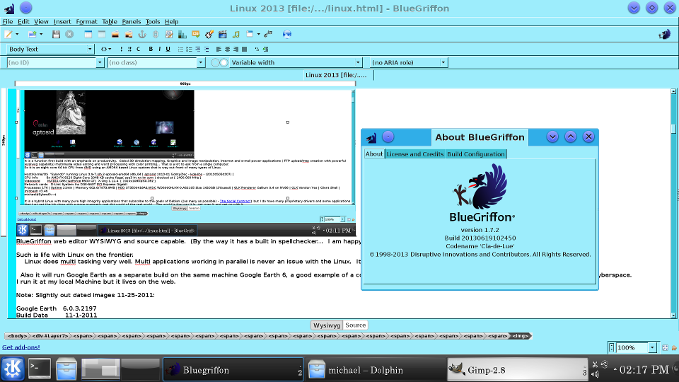 screenshot of Blue Griffon